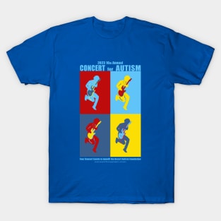 16th Annual Concert for Autism teaser shirt with light blue font T-Shirt